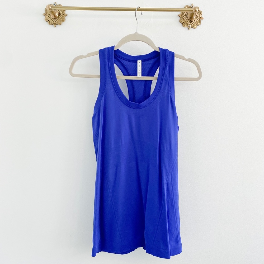 Athleta Momentum Seamless Cobalt Blue Tank